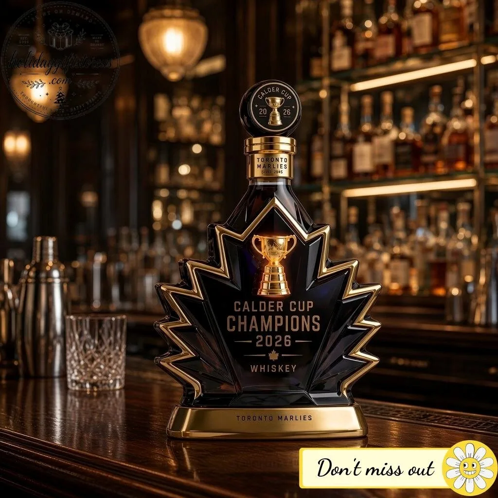 Toronto Marlies Calder Cup Champions 2026 Decanter Whiskey Bottle – Maple Leaf Commemorative Decanter 10 Toronto Marlies Calder Cup Champions 2026 Decanter Whiskey Bottle – Maple Leaf Commemorative Decanter