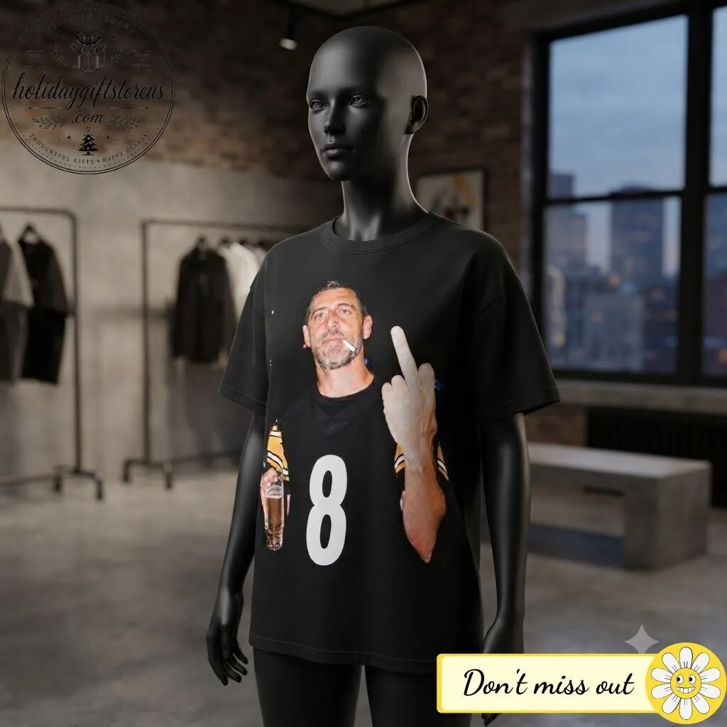 Aaron Rodgers Steelers Middle Finger Smoking and Beer Shirt 7 Aaron Rodgers Steelers Middle Finger Smoking and Beer Shirt