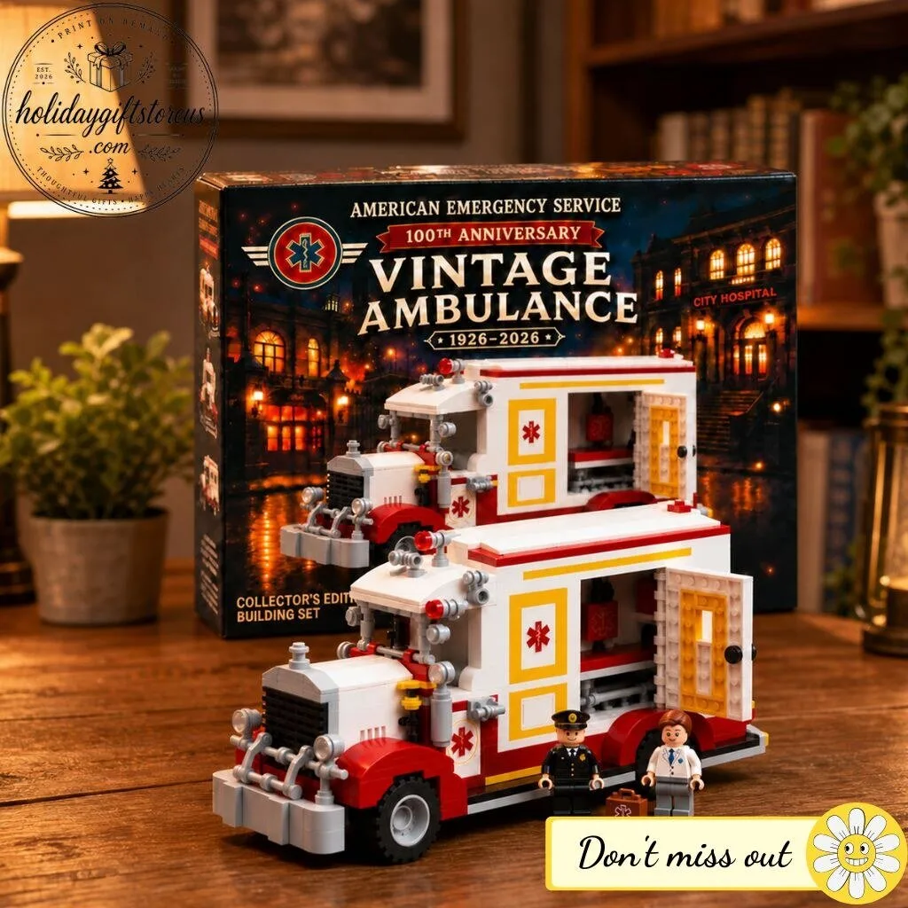 American Emergency Service 100th Anniversary Vintage Ambulance Building Set – Collector's Edition Toy