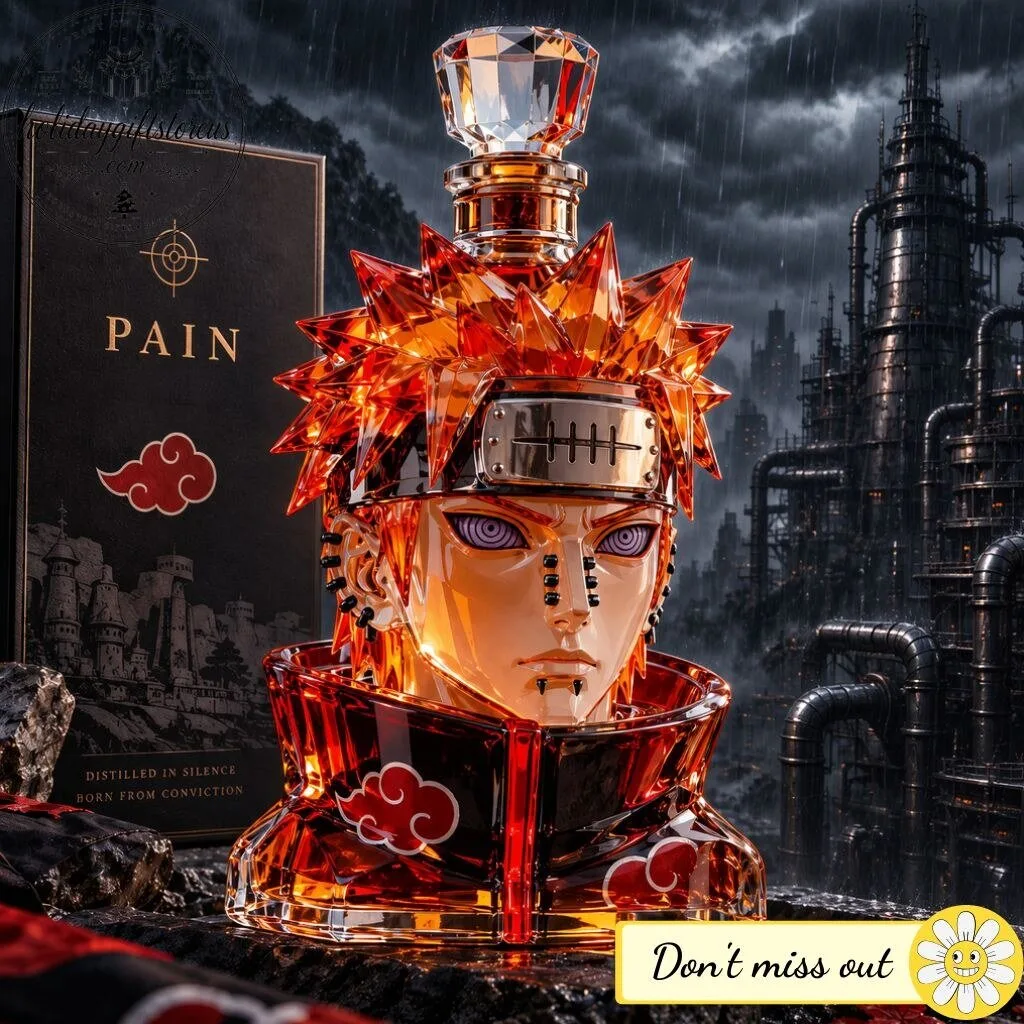 Naruto Pain Akatsuki Glass Whiskey Decanter – Anime Crystal Liquor Bottle