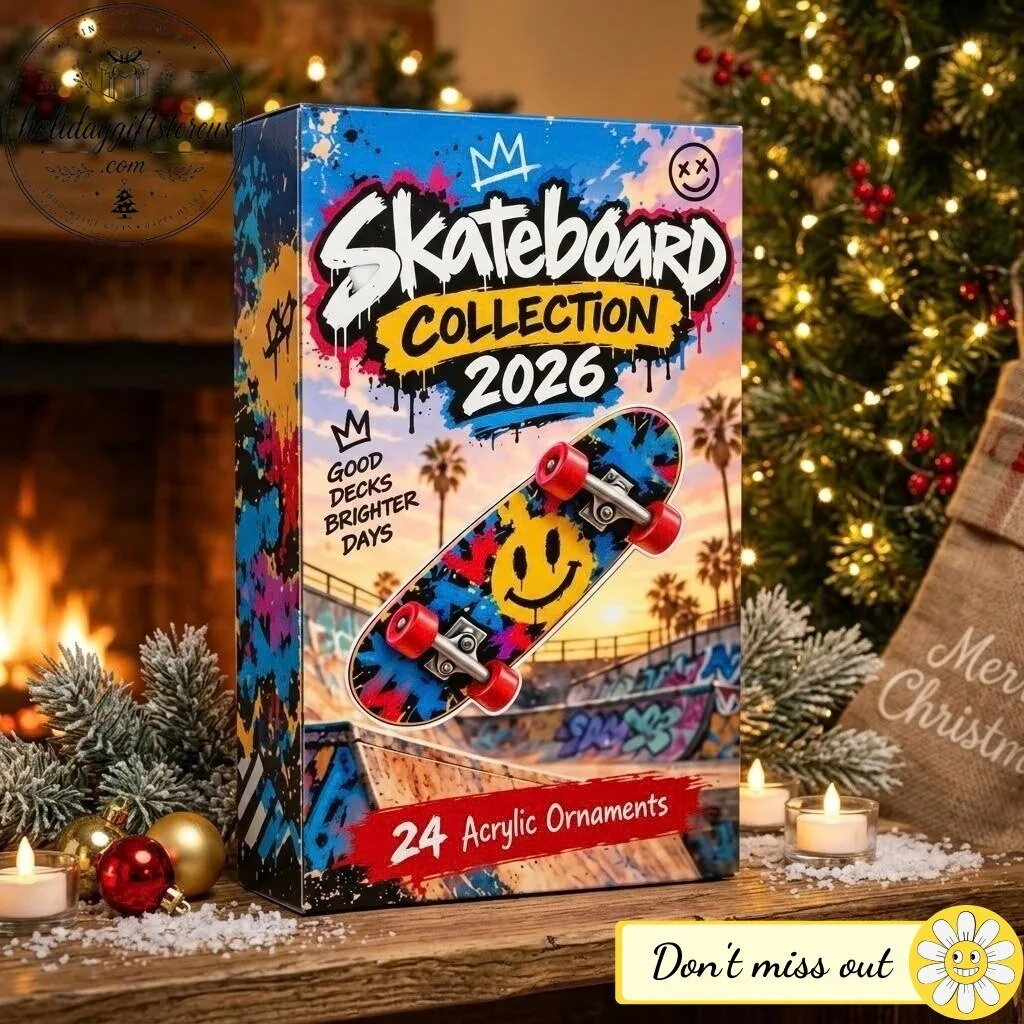 Skateboard Collection Advent Calendar 2026 – 24 Days Mini Skateboard Ornaments Box 9 Skateboard Collection Advent Calendar 2026 – 24 Days Mini Skateboard Ornaments Box