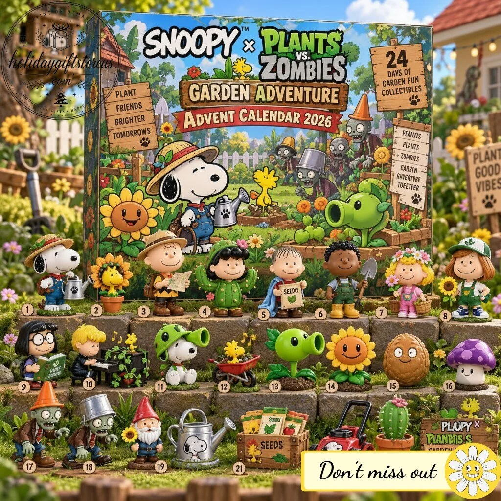 Snoopy x Plants vs. Zombies Advent Calendar 2026 – 24 Days Garden Adventure Surprises Box