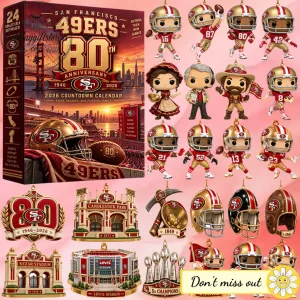 San Francisco 49ers Inspired 80th Anniversary Advent Calendar 2026 2