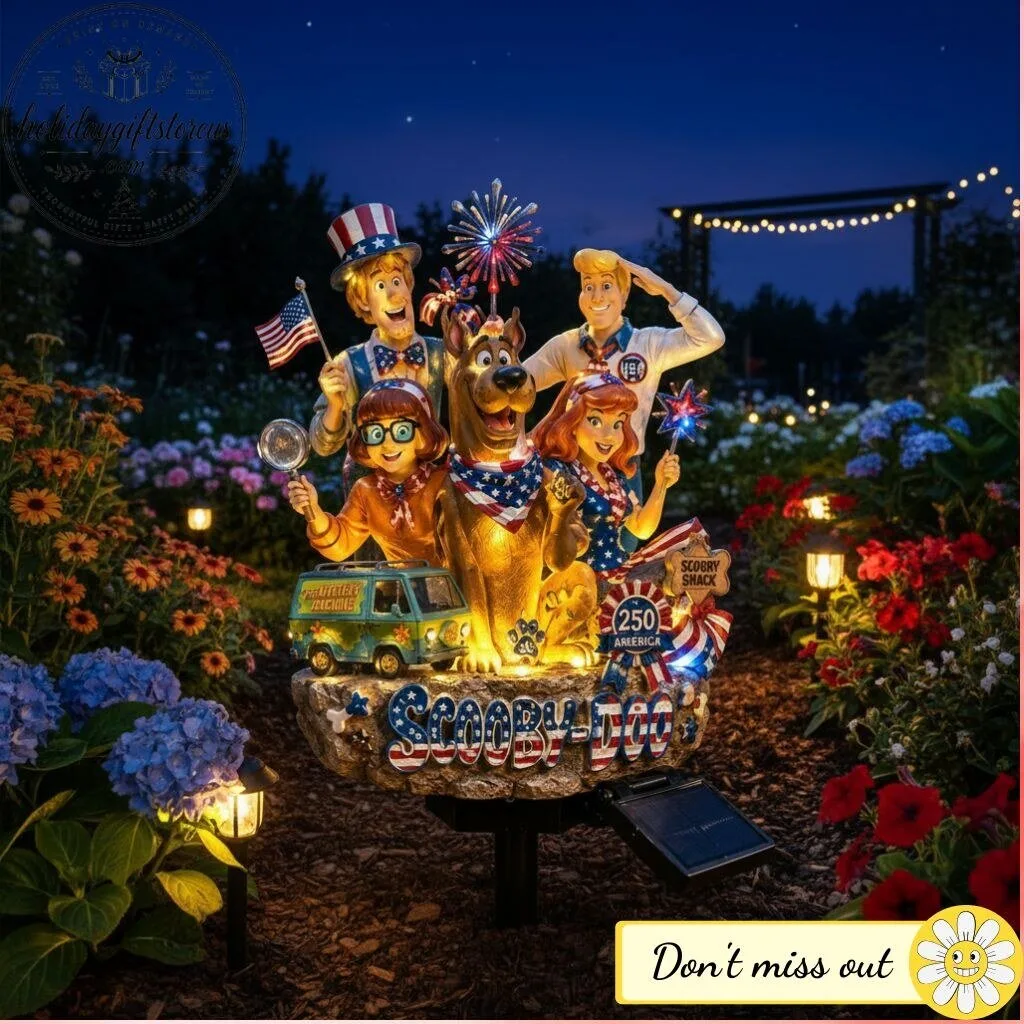 Scooby-Doo Solar Lighted Garden Stake – Patriotic Outdoor Yard Decor