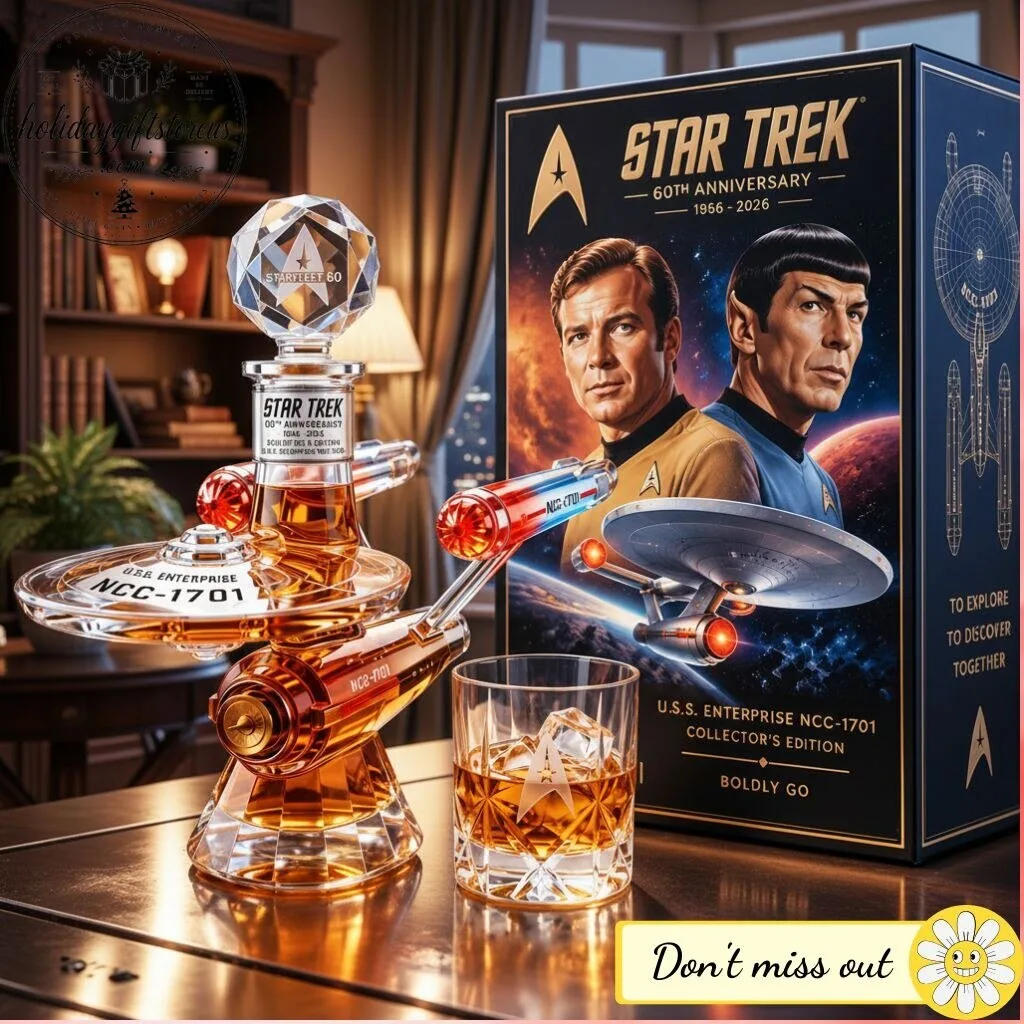 Star Trek 60th Anniversary Whiskey Decanter (No Box) – USS Enterprise NCC-1701 Glass Decanter 2026 4 Star Trek 60th Anniversary Whiskey Decanter (No Box) – USS Enterprise NCC-1701 Glass Decanter 2026