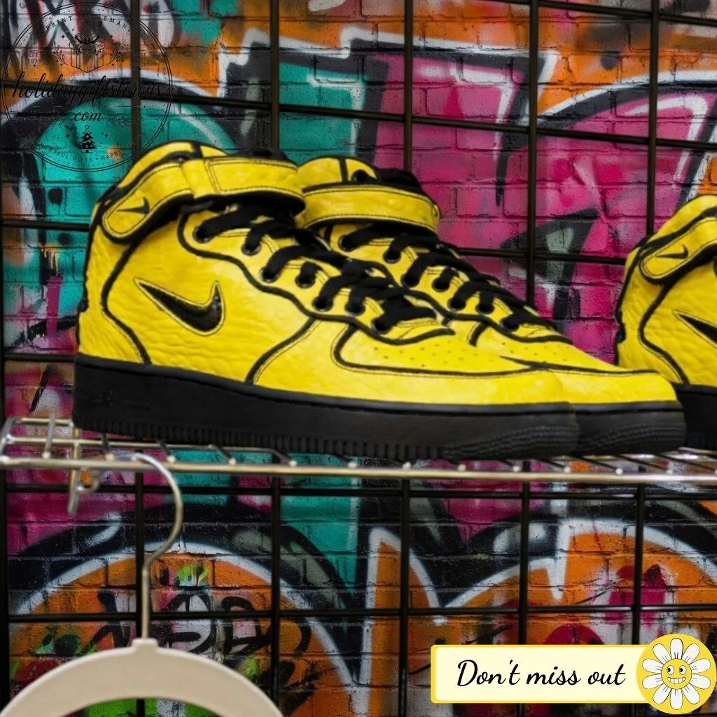 "Exclusive Lil Yachty Nike AF1 & Snoopy Baking Advent Calendar" 41 Lil Yachty x Nike Air Force 1 Mid 'Yellow'