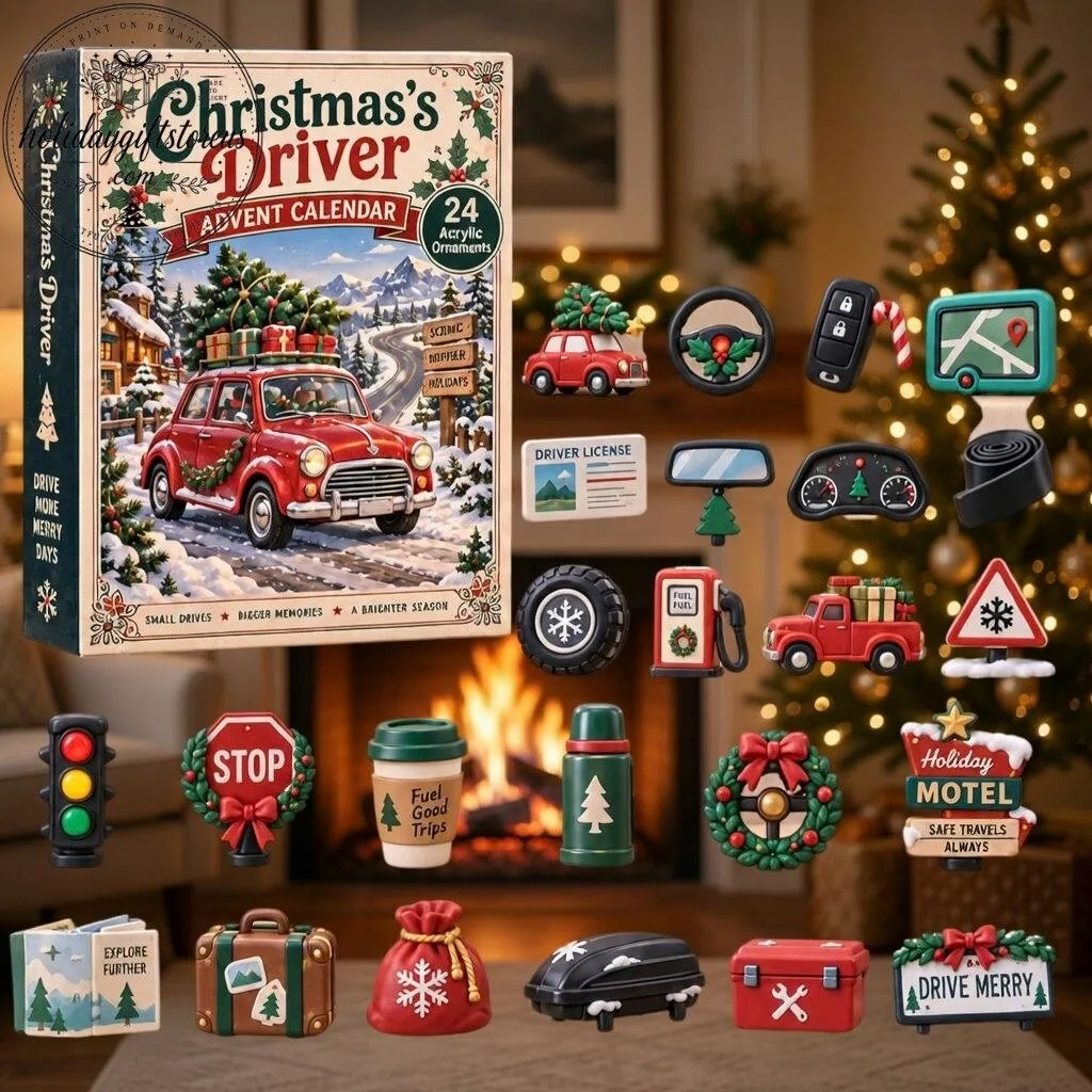 Christmas's Driver Advent Calendar 2026 – 24 Days Holiday Road Trip Keepsake Box 11 Christmas