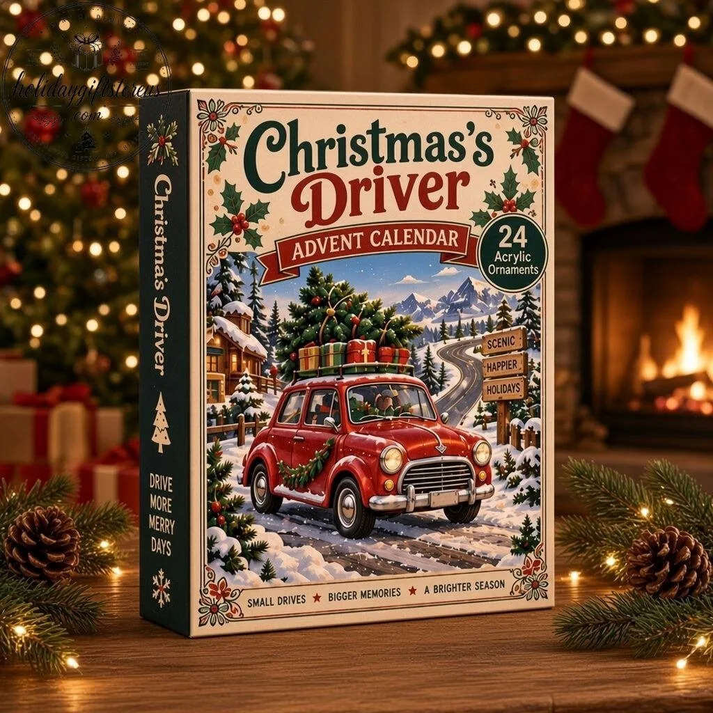 Christmas's Driver Advent Calendar 2026 – 24 Days Holiday Road Trip Keepsake Box 12 Christmas