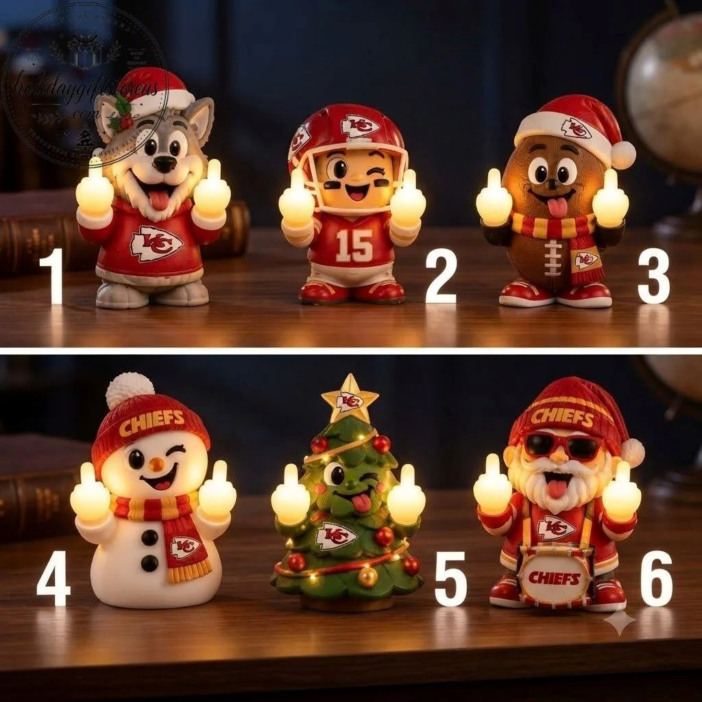 Kansas City Chiefs Middle Finger LED Light 2026 – Funny Football Desk Lamp
