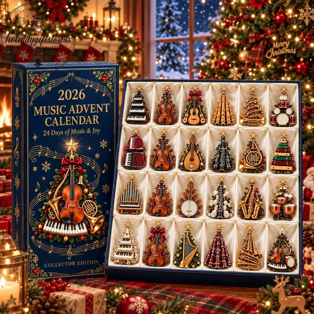 Music Advent Calendar 2026 – 24 Days Musical Instrument Ornaments Box