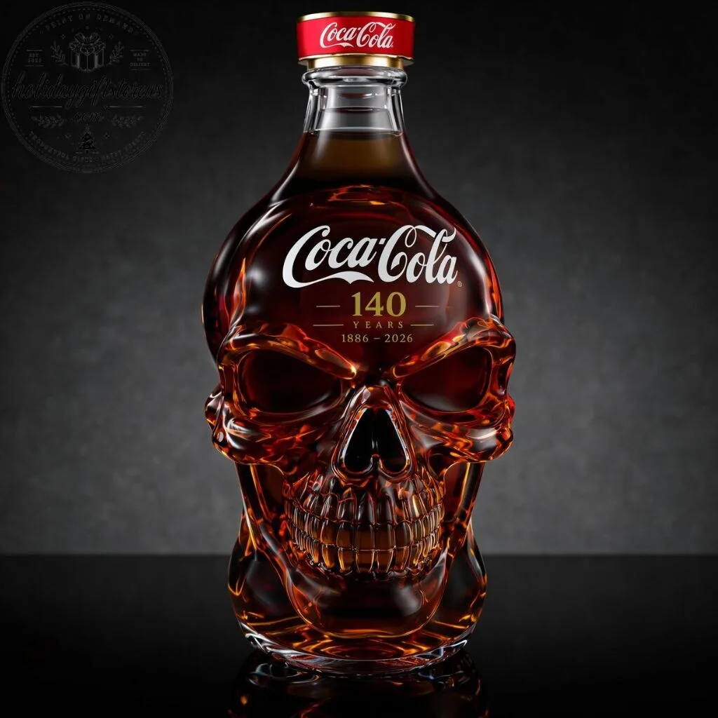 Coca-Cola Skull Decanter 2026 – 140 Years Glass Bottle