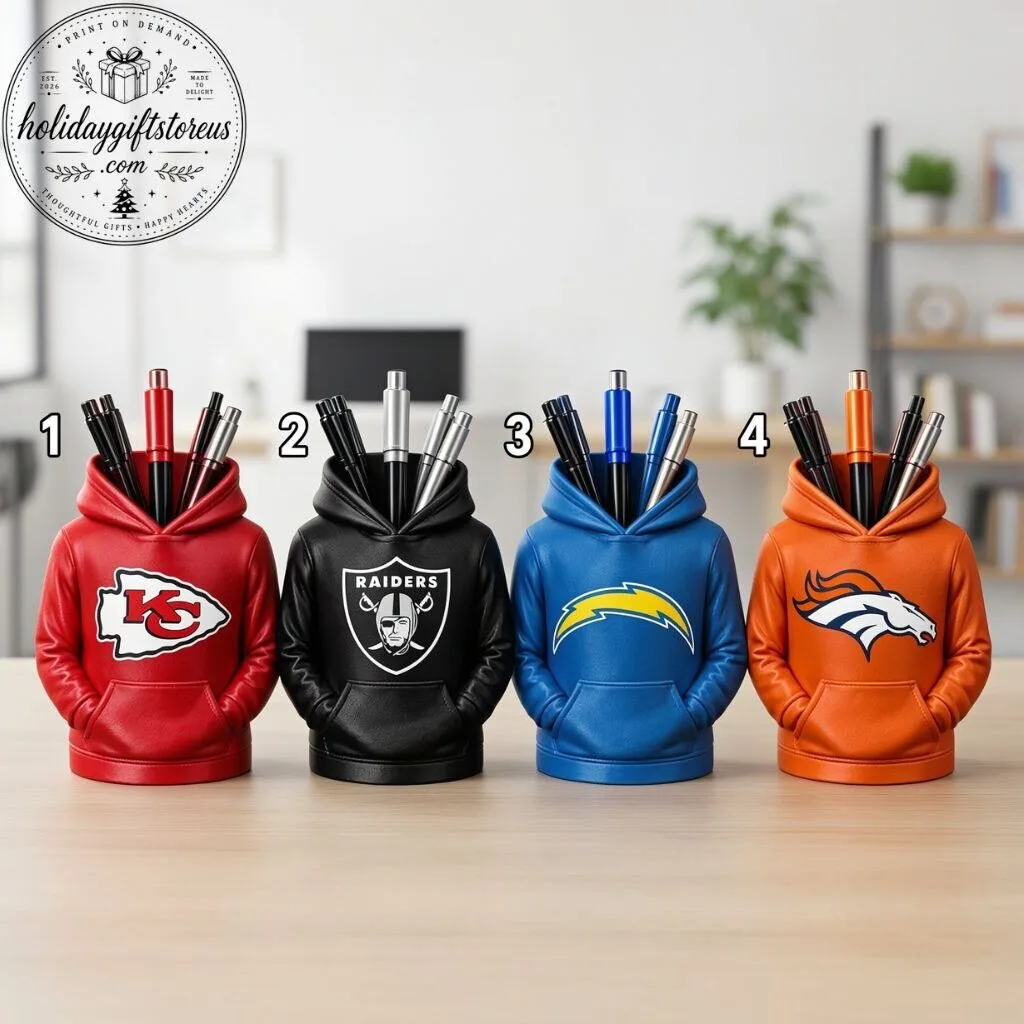 NFL Hoodie Pen Holder 2026 – Desk Organizer Decor