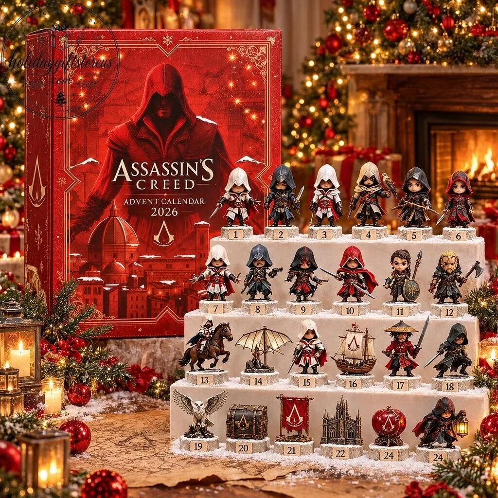 Assassin's Creed Advent Calendar 2026 - 24 Day Christmas Countdown Box with Mini Acrylic Ornament