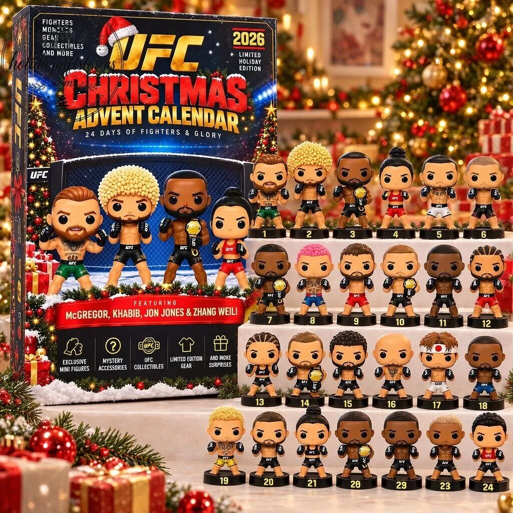 UFC 2026 Christmas Advent Calendar - 24 Days Fighter Mini Acrylic Ornament Countdown Box